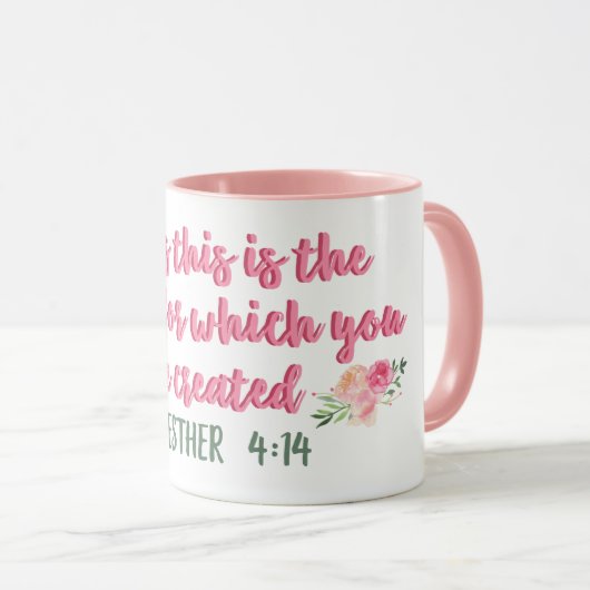 Mug Esther 4:14 Écriture // Bible Verse (Devant droit)