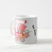 Mug Esthéticienne Pensée Rose (Devant gauche)
