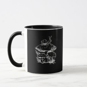 Mug Esthétique Cottagecore Champignon Escargot Champig