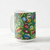 Mug Esthétique de bande dessinée rétro pour style urba (Devant gauche)