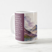 Mug esthétique des Highlands d'Écosse, Isaïe 53:5 Bibl (Devant gauche)