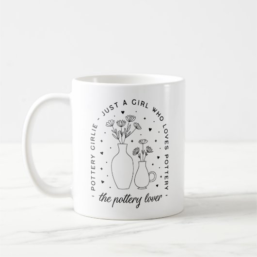 Mug esthétique féminine amateur de poterie (Gauche)