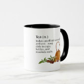 Mug Esthétique Moderne Amoureux de thé indien Citation (Devant droit)