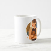 Mug Esthétique moderne de maman de chien avec un chiot (Devant droit)