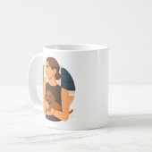 Mug Esthétique moderne de maman de chien avec un chiot (Devant gauche)