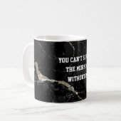 Mug Esthétique noir et or Kintsugi avec humour subtil (Devant gauche)