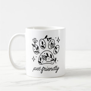Mug esthétique patte de chien florale ami des animaux
