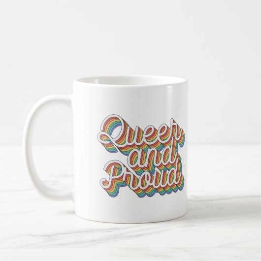 MUG ESTHÉTIQUE RÉTRO '70 FIER ET QUÉBÉCOIS (Gauche)