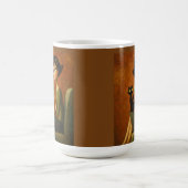 Mug Esthétique Rétro Cosy Matin Chat Noir (Centre)