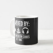 Mug Esthétique Rétro Drôle : Alimenté par la Rage, Cod (Devant gauche)