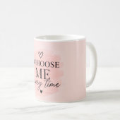 Mug Esthétique Rose Tendre d'Amour Propre (Devant droit)