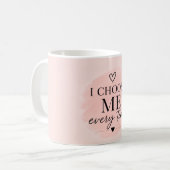 Mug Esthétique Rose Tendre d'Amour Propre (Devant gauche)