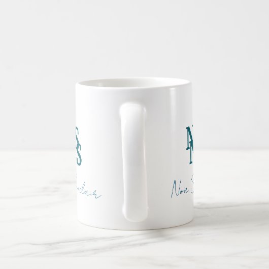 Mug Esthétique verte Votre nom (Poignée)