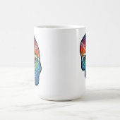 Mug esthétique vinyle vague coucher de soleil rétro (Centre)
