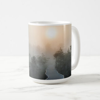 Mug Estonie Nature tôt le matin dans la tourbière de V