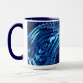 Mug Estrela azul ondulada com trados em ziguezague (Gauche)