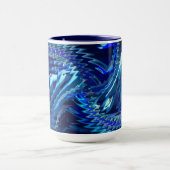 Mug Estrela azul ondulada com trados em ziguezague (Centre)