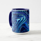 Mug Estrela azul ondulada com trados em ziguezague (Devant gauche)