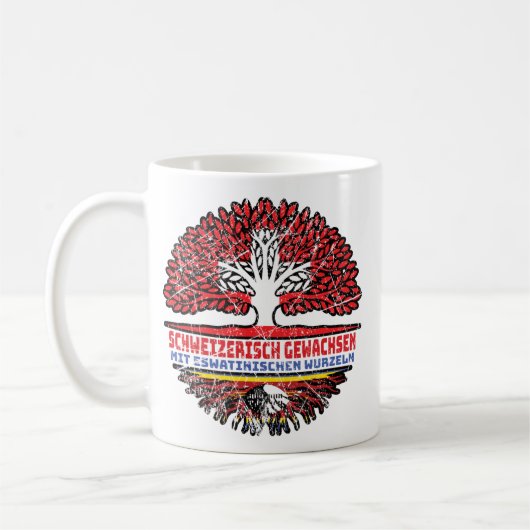 Mug Eswatini Eswatinisch Schweizer Schweiz Baum Wurzel (Gauche)