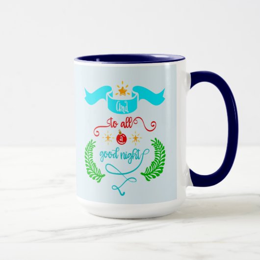 Mug Et À Tous Bonne Nuit Noël, Typographie, ZSG (Droite)