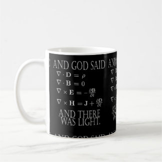 Mug Et Dieu a dit l'équation de Maxwell