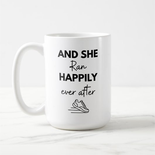 Mug Et elle courut heureuse pour toujours après avoir (Gauche)