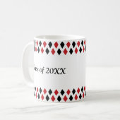 Mug Et noir classe personnalisée par Jacquard rouge de (Devant gauche)