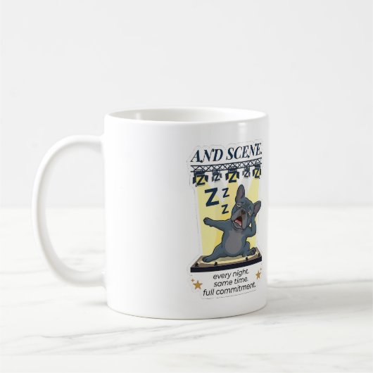 Mug Et scène drôle Bouledogue français (Gauche)