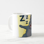Mug Et scène routine nocturne drôle de chien bouledogu (Devant gauche)