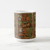 Mug Étagère vintage avec chat et café (Centre)