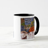 Mug étal de marchand de marché de rue avec du blanc (Devant droit)
