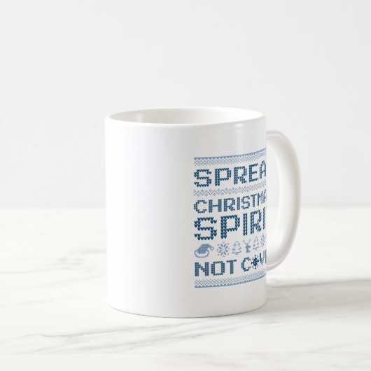 Mug Étaler l'esprit de Noël non couvert (Devant droit)