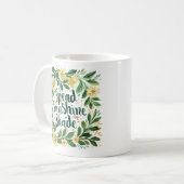 Mug "Étaler SunShine" Floral jaune et vert (Devant gauche)