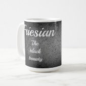 Mug Etalon noir friésien/beauté noire, argent de cheva (Devant gauche)
