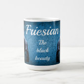 Mug Étalon noir frison/beauté noire, bleu de cheval (Centre)