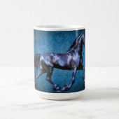 Mug Étalon noir frison/beauté noire, bleu de cheval (Centre)