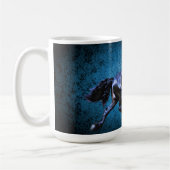 Mug Étalon noir frison/beauté noire, bleu de cheval (Gauche)