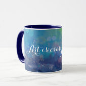 Mug étang de nénuphars impressionniste Abstrait (Devant gauche)