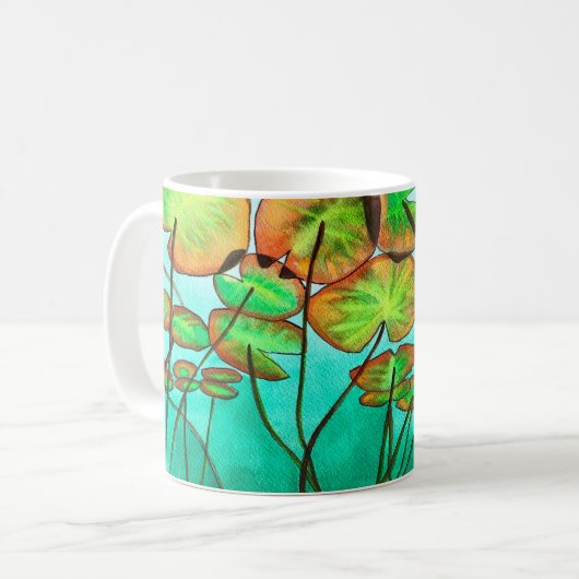 Mug Etang vert avec lilypads (Devant gauche)