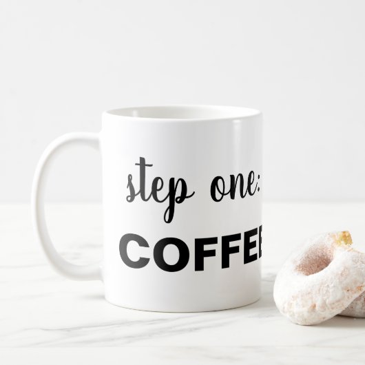 Mug Étape 1 CAFÉ (Avec donut)