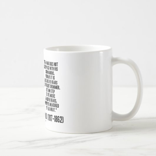 Mug Étape différente de batteur de Thoreau en musique (Droite)