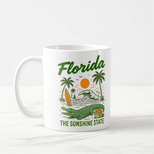 Mug Étape Floride - État Ensoleillé (Gauche)