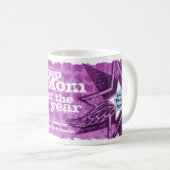 Mug Étape Maman de l'année photo étoiles pourpre 3 gos (Devant droit)