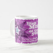 Mug Étape Maman de l'année photo étoiles pourpre 3 gos (Devant gauche)