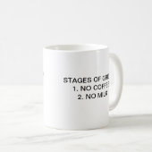 MUG ÉTAPES DE PEINE. CAFÉ 1.NO (Devant droit)