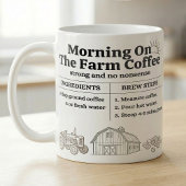 Mug Étapes de préparation du café à la ferme le matin