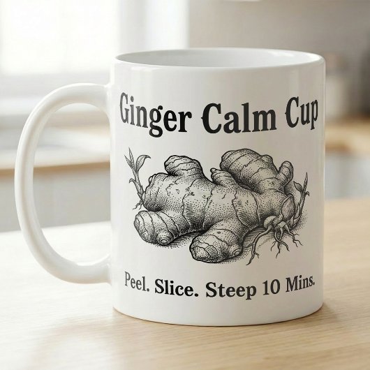 Mug Étapes de préparation du thé de gingembre Art