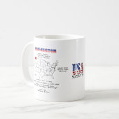 Mug Etat américain de Washington sur une carte et des  (Devant gauche)