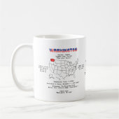 Mug Etat américain de Washington sur une carte et des  (Gauche)