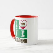 Mug Etat de Californie - Drapeau Coeur Altadena (Devant gauche)